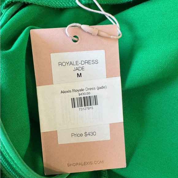 ALEXIS - NWT Royale Jade One-Shoulder Dress Midi Dress Sz M - Picture 8 of 9